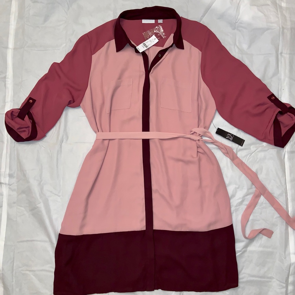 NY & Co 🌷Pretty-n-Pink Shirt New Shirt Dress